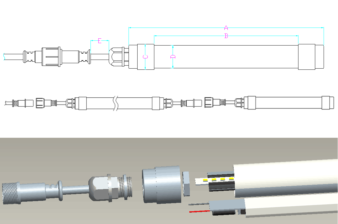 IP67 LInear Tube